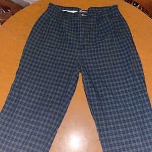 Tommy Hilfiger Green Plaid Pants